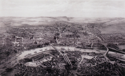 Ballonansicht von Dresden